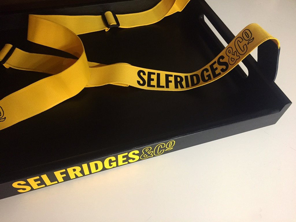 We now offer custom branded, Usherette Tray straps with your logo!